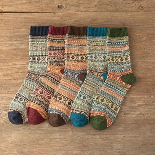 Lot de 5 chaussettes nordiques Winter glow taille unique 36-41